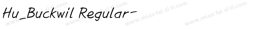 Hu_Buckwil Regular字体转换